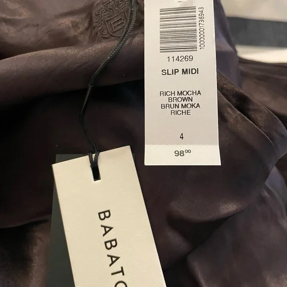 Babaton Rich Mocha Brown Satin Midi Skirt - Picture 3 of 6